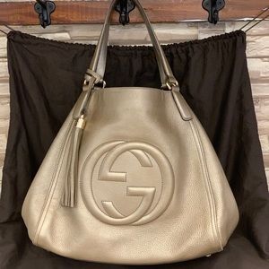 BARELY USED. PRISTINE CONDITION Gucci Gold Bag